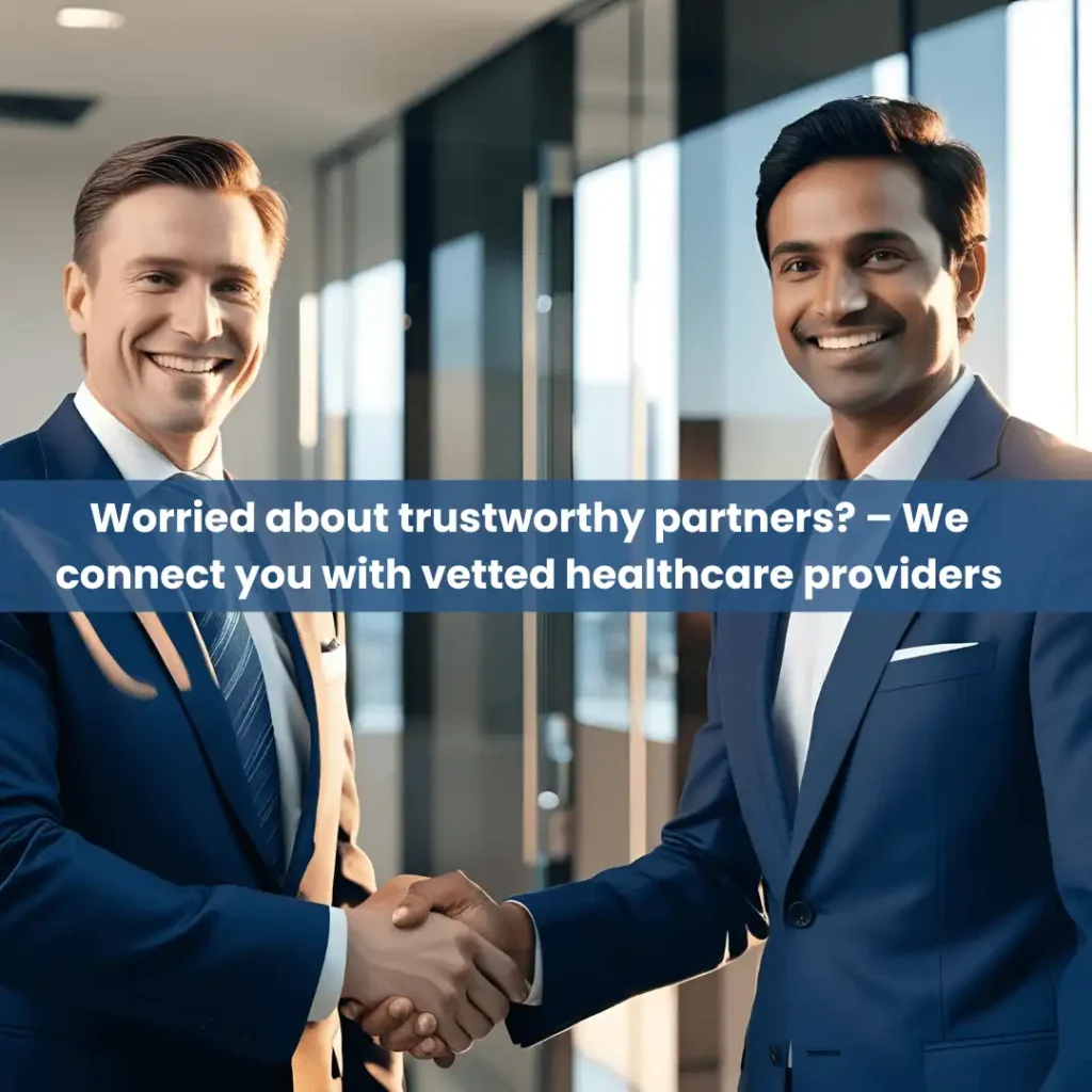 Two business professionals shaking hands in a modern office, symbolizing trustworthy partnerships and successful collaborations